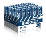 Элемент питания алкалиновый AA/LR6 1.5В Alkaline BP-20 ПРОМО (уп.20шт) Ergolux 14675