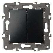 Переключатель 2-кл. СП Elegance 14-1106-05 10А IP20 250В 10AX механизм антрацит Эра Б0034247