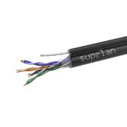 Кабель витая пара U/UTP кат.5E 4х2х0.51 24AWG solid Cu PE Out. T-FG8 Premium трос (м) SUPRLAN 01-0308-1