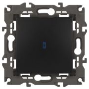Выключатель 1-кл. СП Elegance 14-1102-05 10А IP20 250В 10AX с подсветкой механизм антрацит Эра Б0034219