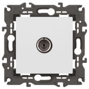 Розетка телевизионная одиночная TV 1мод. Elegance 14-3101-01 IP20 бел. Эра Б0034290