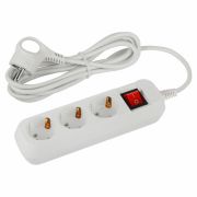 Удлинитель электрический UDL-10-330-ES Greenline 3 розетки с заземлением с выключателем 3м ПВС 3х0.75кв.мм Эра Б0065047