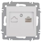 Розетка Intro Accent 6-303-01 информационная RJ45 IP20 СУ бел. Intro Б0063624