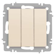 Выключатель 3-кл. СП Accent 6-106-02 10А IP20 250В AL/CU сл.кость Intro Б0063534
