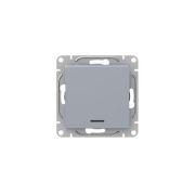 Выключатель 1-кл. СП Эпика с подсветкой механизм алюм. EKF UP1-SWA-14