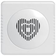 Звонок проводной Сюрприз 12 мелодий с питанием от батареек с кнопкой и проводом 2AAх1.5В 80-90дБА бел. МОНОМАХ СР-02Б