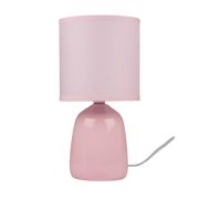 Светильник настольный JH2-02-pk E14 IP20 130х130х255мм керамика; ткань; PVC-пластик роз. JazzWay 5062337