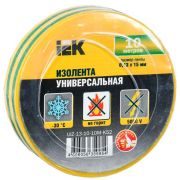 Изолента ПВХ 0.13х15мм (рул.10м) желт./зел. IEK UIZ-13-10-10M-K52