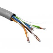 Кабель витая пара U/UTP кат.5E 4х2х24AWG solid CCA PVC Simple сер. (м) Эра Б0044434