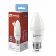 Лампа светодиодная LED-СВЕЧА-VC 8Вт свеча 6500К холод. бел. E27 760лм 230В IN HOME 4690612024820