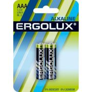 Элемент питания алкалиновый AAA/LR03 1.5В Alkaline BL-2 (блист.2шт) Ergolux 11743