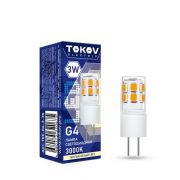 Лампа светодиодная 3Вт Capsule 3000К G4 220-240В TOKOV ELECTRIC TKE-G4-3-3K